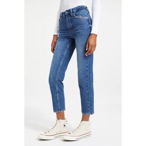 Good American Good Icon Cropped Jeans Indigo067 Size 28